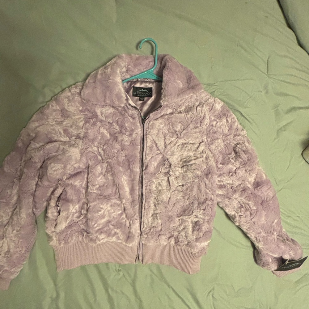 Montanaco Lavender Faux Fur Jacket